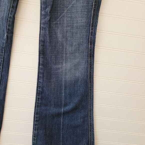 7 For all Mankind Womens Jeans Size 26 A Pocket Red Stitching Dark Wash Bootcut - Picture 3 of 12